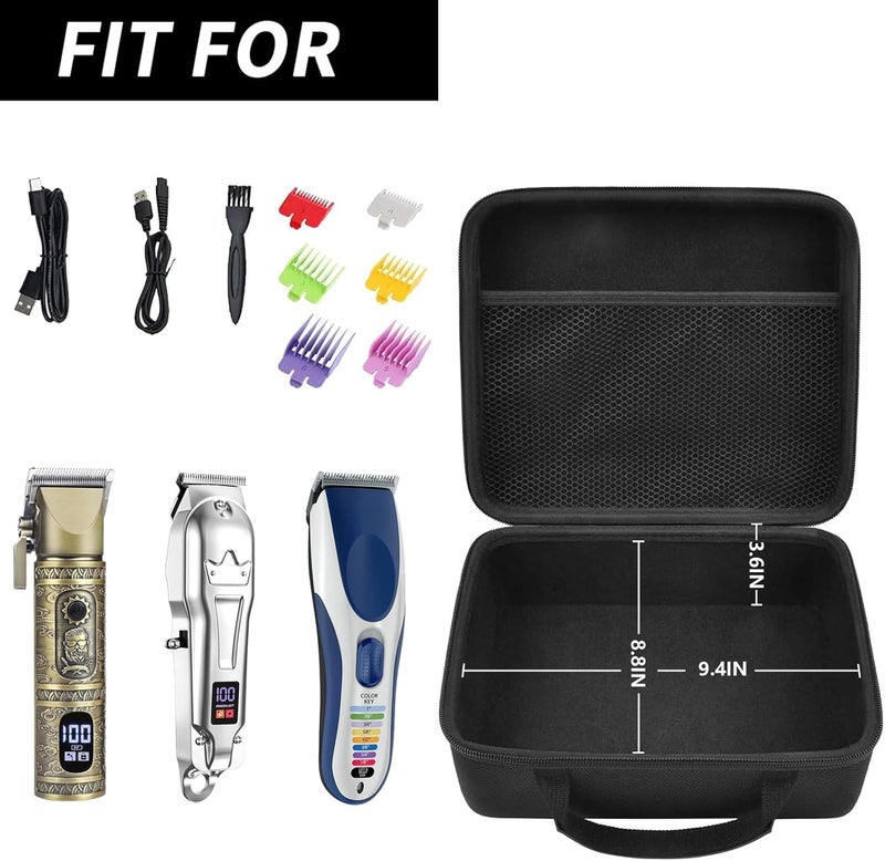 Comecase حقيبة ملحقات الحلاق لقص الشعر والأدوات، منظم أدوات الحلاقة للرجال، حامل تخزين محمول لقص الشعر، مجموعة أدوات الحلاقة وملحقات الحلاق (حقيبة فقط) - أسود - Image 2